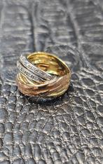 Prachtige 18k 750 gouden Diamant ring, Nieuw, Ophalen of Verzenden, 17 tot 18, Dame