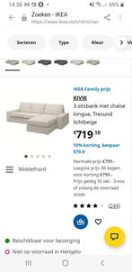 Licht beige hoekbank, Ophalen, Zo goed als nieuw, Stof