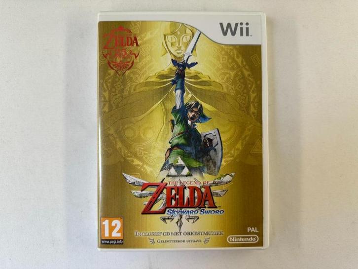 The Legend of Zelda Skyward Sword + Muziek CD Nintendo Wii, Spelcomputers en Games, Games | Nintendo Wii, Zo goed als nieuw, Avontuur en Actie