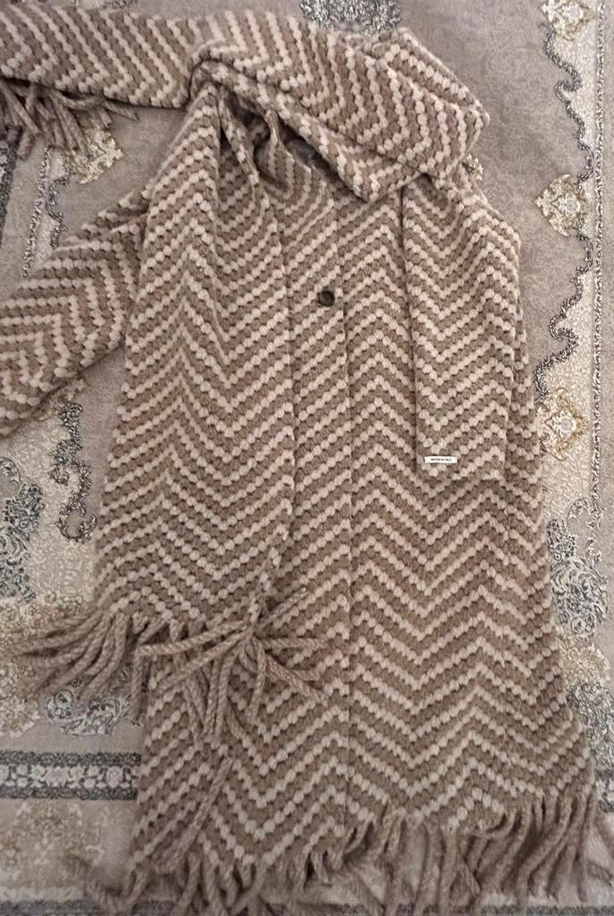 Ted baker jas, Kleding | Dames, Jassen | Winter, Zo goed als nieuw, Maat 38/40 (M), Beige, Ophalen of Verzenden