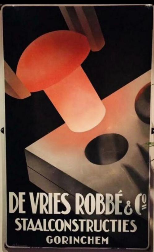 GEZOCHT: Oude Reclames van De Vries Robbé en Co Gorinchem, Verzamelen, Merken en Reclamevoorwerpen, Gebruikt, Reclamebord, Ophalen of Verzenden