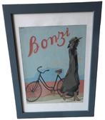 Jaak Neve "dame met fiets", Antiek en Kunst, Kunst | Schilderijen | Modern, Ophalen of Verzenden