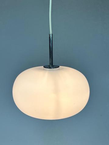 Vintage melkglazen hanglamp, Kosack Leuchten, Duitsland 60's beschikbaar voor biedingen