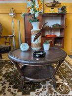 Vintage jaren 70 rotan salon tafel met webbing, Ophalen, Huis en Inrichting