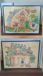 2 Vintage Jamin platen ingelijst.  63 x 50, Ophalen of Verzenden, Gebruikt