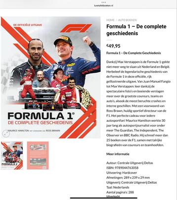 Formule 1 - De Complete Geschiedenis (boek) beschikbaar voor biedingen