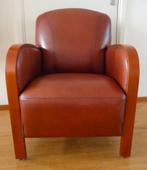Bendic leren fauteuil Art Deco, Huis en Inrichting, Fauteuils, 75 tot 100 cm, Ophalen of Verzenden, Zo goed als nieuw, Art Deco