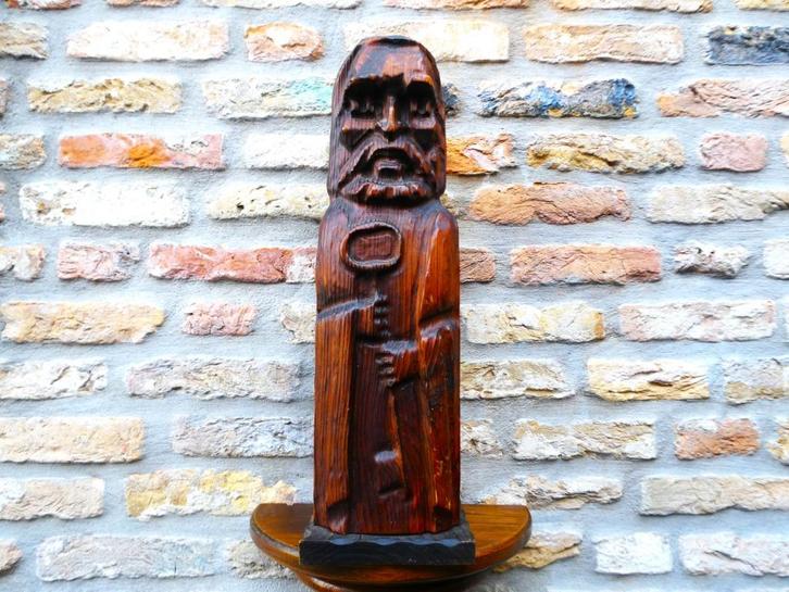 Wijnfleshouder Petrus met de sleutel van de Hemelpoort, Antiek en Kunst, Antiek | Religie, Ophalen of Verzenden