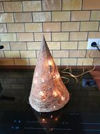 Kleine Goudkleurige Kerstboom met lampjes., Diversen, Kerst, Ophalen of Verzenden, Zo goed als nieuw