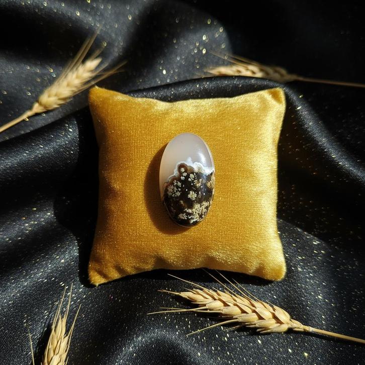 Khorasan Dendritische Agaat Cabochon - Scenic Landschap, Sieraden, Tassen en Uiterlijk, Edelstenen, Nieuw, Ophalen of Verzenden