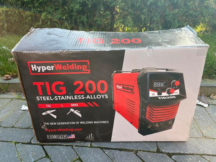 Hyper Welding TIG 200 lasapparaat, Doe-het-zelf en Verbouw, Gereedschap | Lasapparaten, Nieuw, Tig, 150 tot 250 ampère, Ophalen of Verzenden