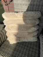 2 x Bontkussens brede rib, Ophalen, Zo goed als nieuw, Beige, Vierkant