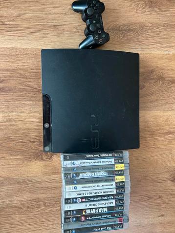 PS3 inclusief één controller en games - Zonder kabels beschikbaar voor biedingen