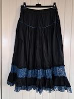 Zwarte rok met blauwe kantdetails, mt.M, Maat 38/40 (M), Verzenden, Zwart, KY Creation