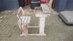 Vintage schoolbankje, Kinderen en Baby's, Kinderkamer | Tafels en Stoelen, Ophalen, Gebruikt, Stoel(en)
