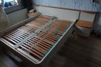 Twee persoons bed incl. elektrisch verstelbare bodems, Ophalen, Tweepersoons, 160 cm, Hout