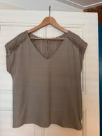 Garcia blouse taupe/grijsbruin kant maat 40/42, Maat 38/40 (M), Bruin, Ophalen of Verzenden, Zo goed als nieuw