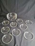 Vintage kristal Bowlset, Bowl-servies, 10 delig, Ophalen