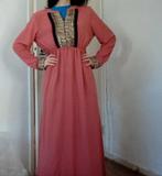 Licht rose gelegenheids maxi jurk love look M/L, Verzenden, Maat 42/44 (L), Zo goed als nieuw, Roze