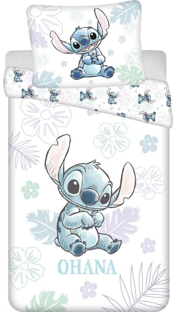 Stitch Baby Dekbedovertrek 100 x 135 cm  - Disney, Kinderen en Baby's, Kinderkamer | Beddengoed, Nieuw, Dekbedovertrek, Wit, Meisje