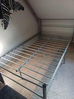 Metalen bedframe - twijfelaar, Ophalen, Gebruikt, 140 cm, Twijfelaar
