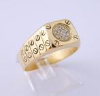 18 karaat Gouden Cartier Ring Herenring Pinkring 12x Diamant, Sieraden, Tassen en Uiterlijk, Ringen, Jw, 20 of groter, Verzenden
