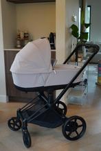 Cybex E-Priam 4 kinderwagen Matzwart/beige, Zo goed als nieuw, Met reiswieg, Ophalen, Kinderwagen