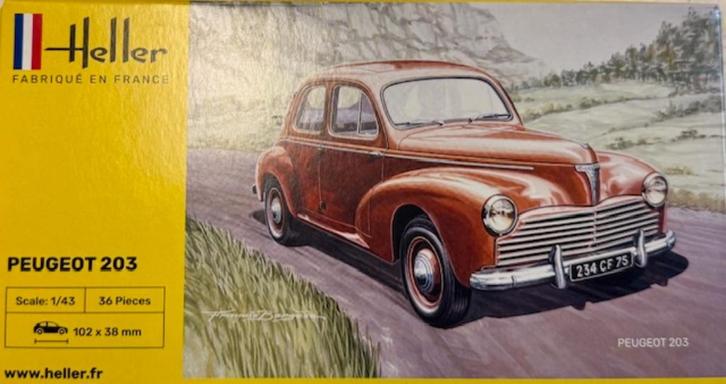 Coelianmodels, Heller, 80160, Peugeot 203, 1/43, €11,99, Hobby en Vrije tijd, Modelbouw | Auto's en Voertuigen, Nieuw, Auto, 1:32 tot 1:50