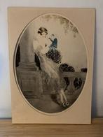 Antieke Louis Icart Art deco lithogravure Gesigneerd 134/350, Antiek en Kunst, Ophalen of Verzenden