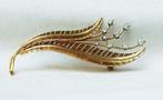 Broche TAK vintage goud., Sieraden, Tassen en Uiterlijk, Antieke sieraden, Ophalen of Verzenden, Goud, Broche, Met edelsteen