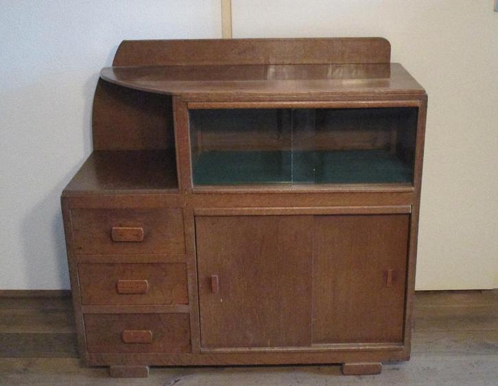 Nr.132: Antiek kastje Amsterdamse school style in zeer goede, Huis en Inrichting, Kasten | Overige, Gebruikt, Ophalen