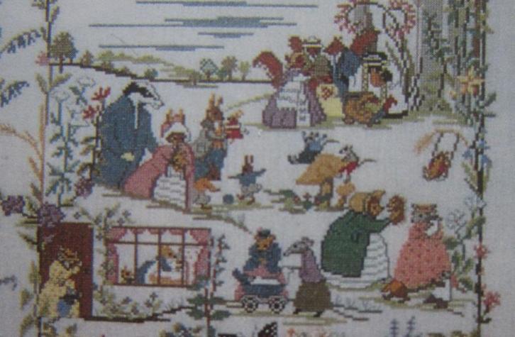 borduren borduurpatroon BOSBEWONERS MARGRIET Mies Bloch, Hobby en Vrije tijd, Borduren en Borduurmachines, Zo goed als nieuw, Patroon