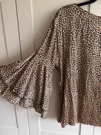 LaDress Couture, ech zijden blouse in panterprint, Kleding | Dames, Maat 38/40 (M), Beige, Ophalen of Verzenden, Zo goed als nieuw