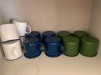 12 stuks emaille mokken, Overige materialen, Ophalen of Verzenden, Zo goed als nieuw, Overige stijlen