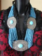Oude etnische ketting afkomstig uit de Hoorn van Afrika., Ophalen of Verzenden, Gebruikt, Blauw, Overige materialen