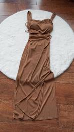 Mooi jurk koord rug, Maat 38/40 (M), Beige, Ophalen of Verzenden, Zo goed als nieuw