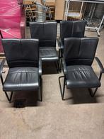 Kantoorstoelen zwart leer, Huis en Inrichting, Twee, Zwart, Leer, Ophalen of Verzenden