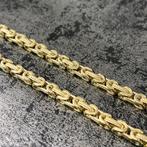 14k gouden koningsketting schakel 65 cm italy, Ophalen of Verzenden, Nieuw, Goud