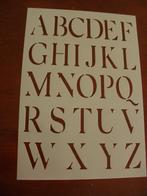 9753C-4- ALFABET SJABLOON – HOOFDLETTERS, Ophalen of Verzenden, Nieuw, Materiaal