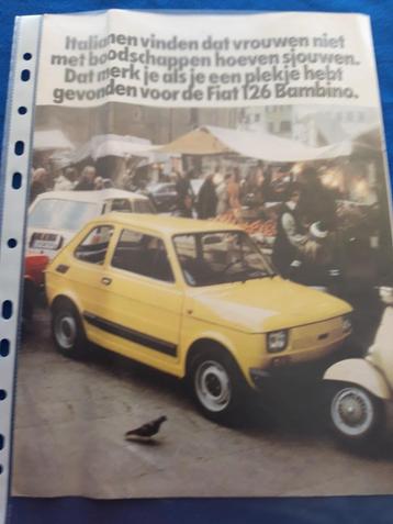 Fiat 126 Bambino - originele full page advertentie beschikbaar voor biedingen
