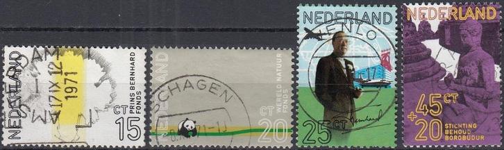 Nederland- 1971- NVPH-992 t/m 995 - Prins Bernard 60 Jaar- G, Postzegels en Munten, Postzegels | Nederland, Gestempeld, Na 1940
