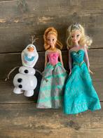 Originele Frozen Anna, Elsa en Olaf poppen, Gebruikt, Ophalen of Verzenden, Barbie