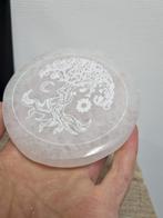 Seleniet schijf, tree of life gravering, Ophalen of Verzenden, Mineraal