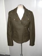 Jacket met rivets collar 8mm needle distance jas kaki maat S, Overige kleuren, Ophalen of Verzenden, Zo goed als nieuw, Jasje