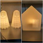 Schemerlamp ikea uiltje 2x en huisje met oranje snoer à 7,50, Ophalen, Gebruikt, Kunststof