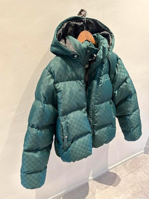 Daily Paper Ravan Puffer groen monogram M, Kleding | Dames, Jassen | Winter, Zo goed als nieuw, Maat 38/40 (M), Groen, Verzenden