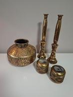Vaas en kandelaars, Ophalen of Verzenden, Zo goed als nieuw, Metaal, Minder dan 25 cm