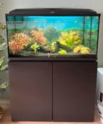 Aquarium van 1 meter, met meubel (zwart) en buitenfilter, Ophalen, Zo goed als nieuw, Leeg aquarium