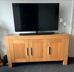 Mooie houten dressoir met marmer inleg, Ophalen, Gebruikt, 150 tot 200 cm, Eikenhout