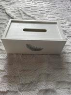 Tissue houder box tissuedoos wit hout Riverdale, Huis en Inrichting, Minder dan 50 cm, Nieuw, Minder dan 50 cm, Minder dan 50 cm